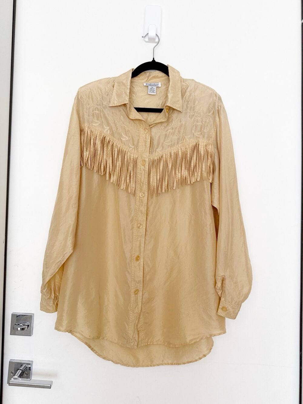 Vintage Gallagher Silk Fringe Western Blouse